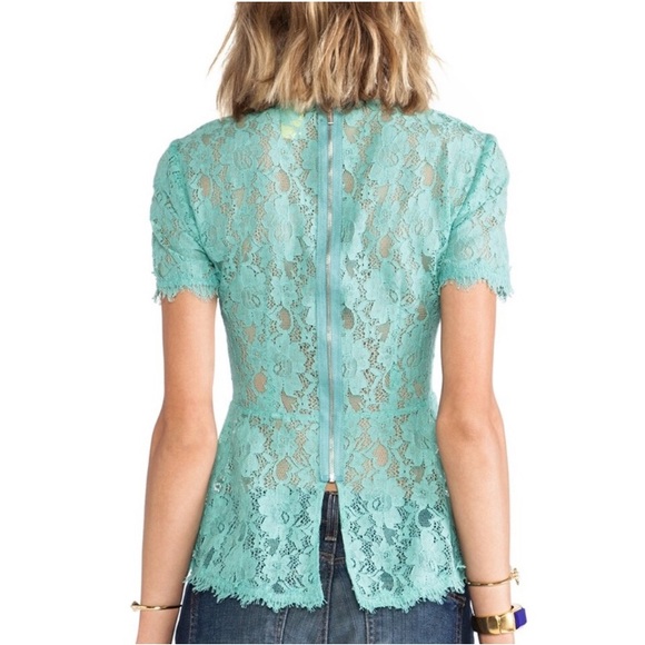 COPY - (2) BCBGMaxAZRIA “Evia” lace, peplum, unlined, short sleeves (1.) Med (2… - Picture 3 of 16